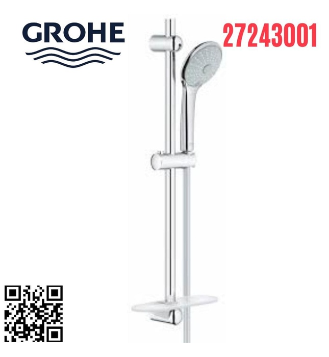 Tay Sen Tắm Massage 3 Chế Độ Kèm Thanh Trượt Nhập Khẩu Đức Grohe 27243001