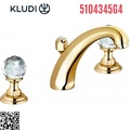 Vòi lavabo 3 chân mạ vàng 2 núm xoay Kludi Adlon 5104345G4