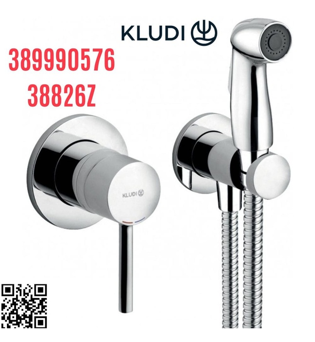 Vòi xịt vệ sinh nóng lạnh Đức Kludi Bozz 389990576