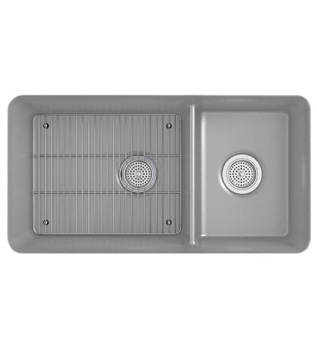 Chậu rửa chén 2 hố âm bàn kèm khay KOHLER Cairn K-8204-CM4