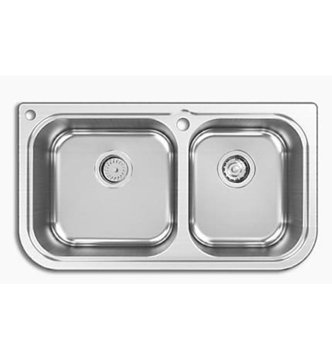 Chậu rửa chén 2 hố Kohler July K-45380T-2KD-NA