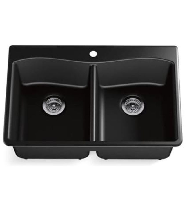 Chậu rửa chén 2 hố cân âm bàn Kohler Kennon K-8185-1-CM1