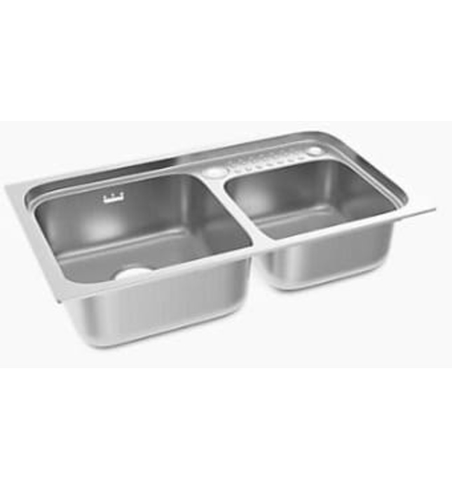 Chậu rửa chén 2 hố Kohler Aleo K-97329T-2KD-KS