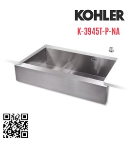 Chậu rửa chén 2 hố âm bàn Kohler Vault K-3945T-P-NA