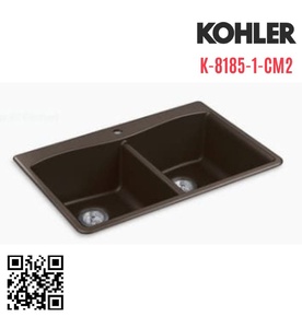 Chậu rửa chén 2 hố cân âm bàn Kohler Kennon K-8185-1-CM2