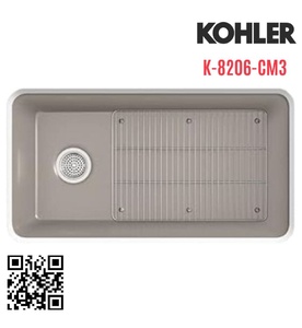 Chậu rửa chén 1 hố âm bàn kèm khay Kohler Cairn K-8206-CM3