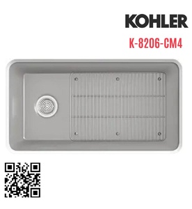 Chậu rửa chén 1 hố âm bàn kèm khay Kohler Cairn K-8206-CM4