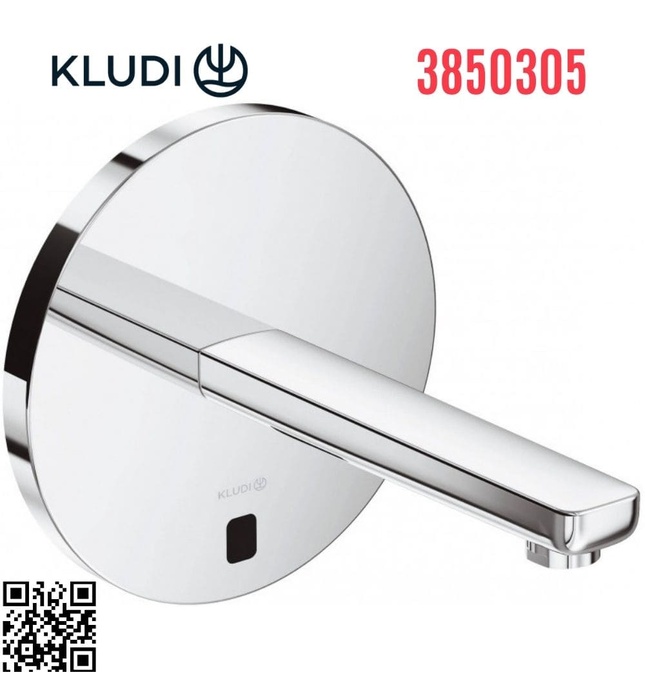 Vòi lavabo cảm ứng nước lạnh âm tường Đức Zenta Kludi 3850305