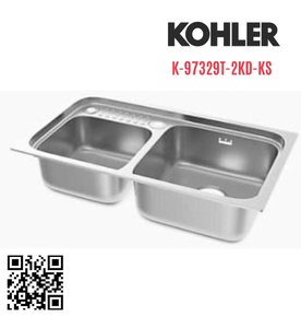 Chậu rửa chén 2 hố Kohler Aleo K-97329T-2KD-KS