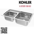 Chậu rửa chén 2 hố Kohler Aleo K-97329T-2KD-KS