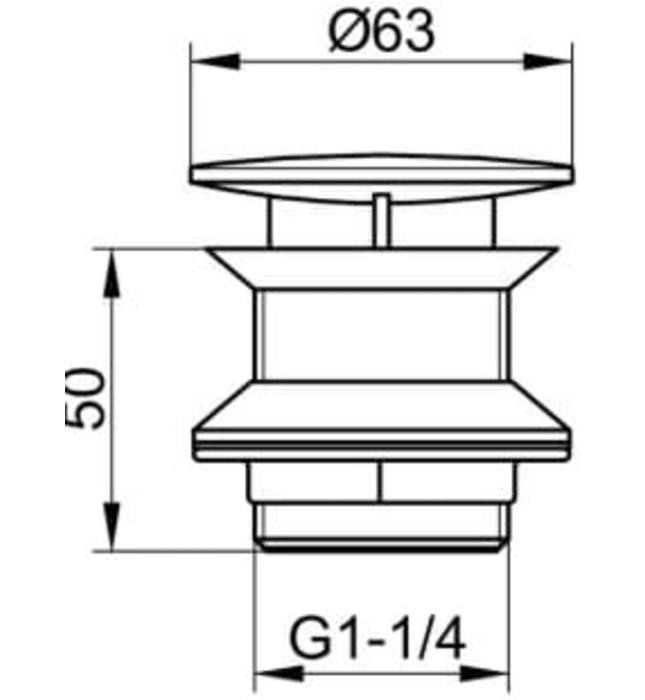 Đầu xi phông nhấn chậu rửa mặt Keuco 59904010000