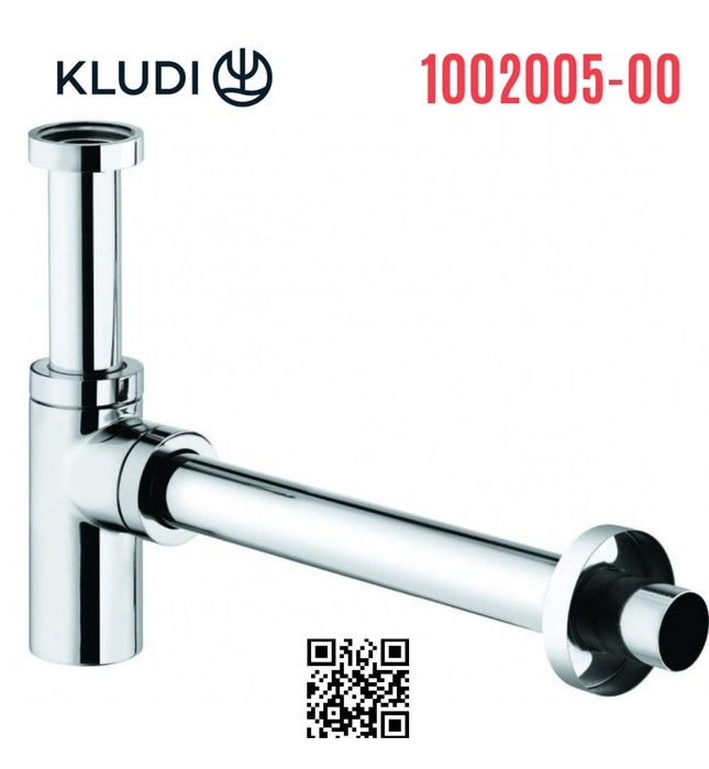 Đuôi xi phông chậu rửa mặt chữ T Kludi 1002005-00