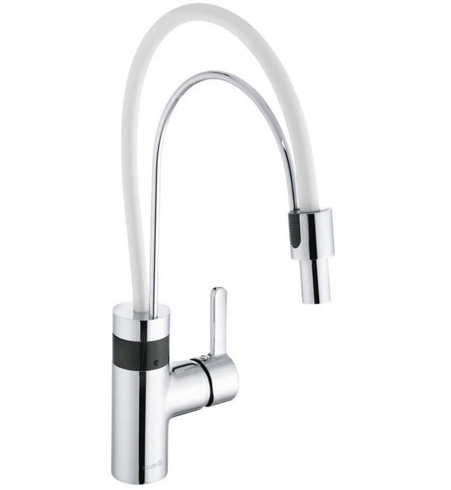 Vòi rửa bát cảm ứng dùng điện xoay 360 độ Kludi E-Go 422050575