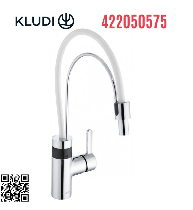 Vòi rửa bát cảm ứng dùng điện xoay 360 độ Kludi E-Go 422050575