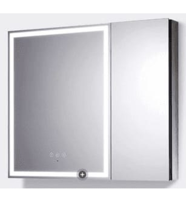 Tủ gương với đèn Kohler GrooMing K-24659T-L-NA + K-24660T-NA (Bạc) 