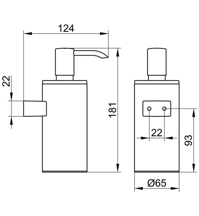 Bình dung dịch xà phòng treo tường Keuco 04953370400
