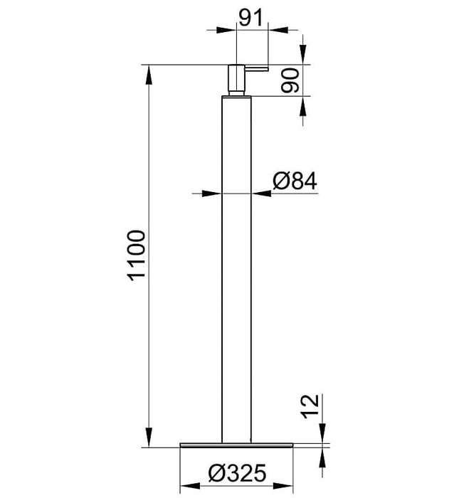 Bình dung dịch xà phòng đứng Universal Keuco 04957510400