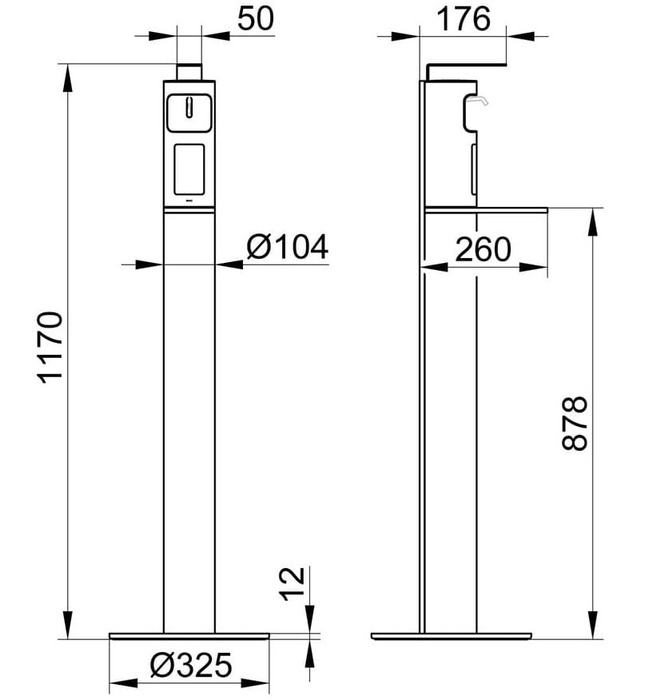 Bình dung dịch xà phòng đứng Plan Keuco 34957170100