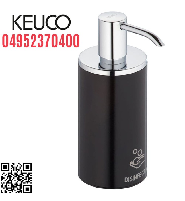 Bình dung dịch xà phòng treo tường đen Keuco 04952370400