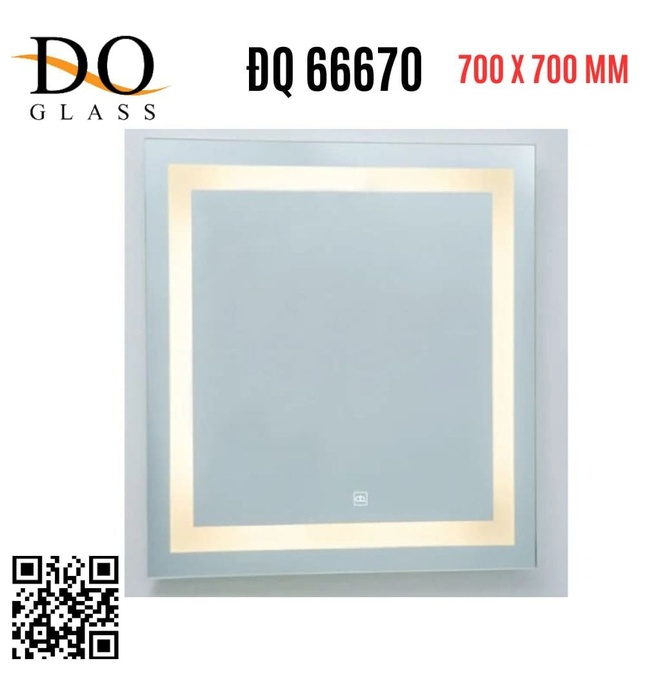 Gương đèn led hình vuông 700x700mm Đình Quốc ĐQ 66670