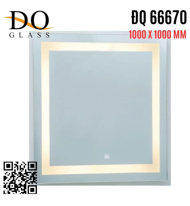 Gương đèn led hình chữ nhật Đình Quốc ĐQ 66670 1000x1000mm