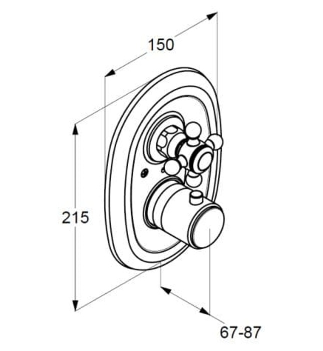 Mặt nạ chuyển hướng nhiệt độ 2 đường nước Adlon Đức Kludi 517200520