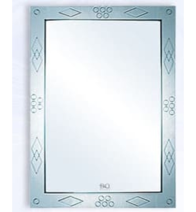 Gương trang trí hoa văn viền 500x700mm Đình Quốc ĐQ 2144