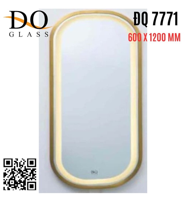 Gương đèn led hình chữ nhật 500x1200mm Đình Quốc ĐQ 7771 