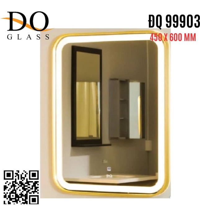 Gương Đèn Led Chữ Nhật Đình Quốc ĐQ 99903 (450 x 600 mm)