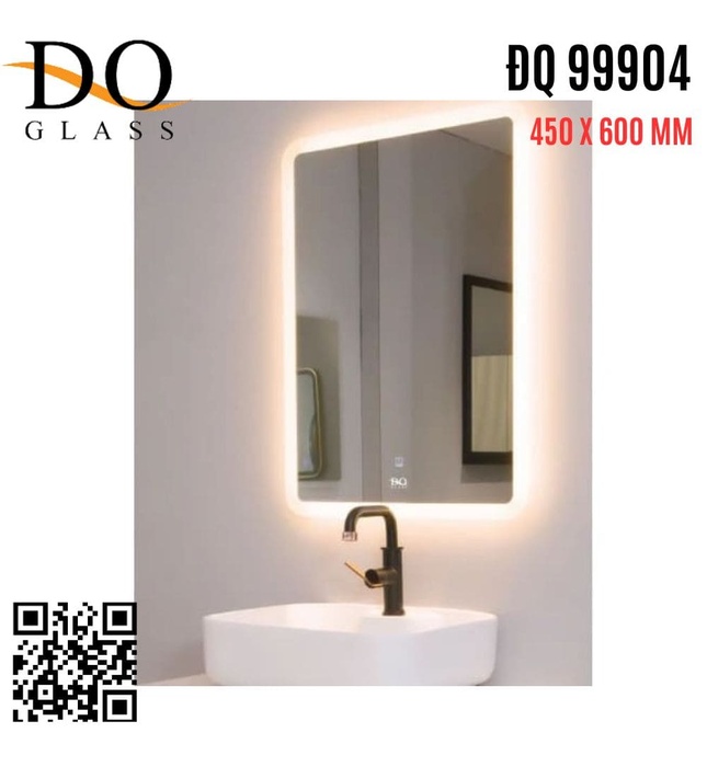 Gương Đèn Led Chữ Nhật Đình Quốc ĐQ 99904 (450x600mm)