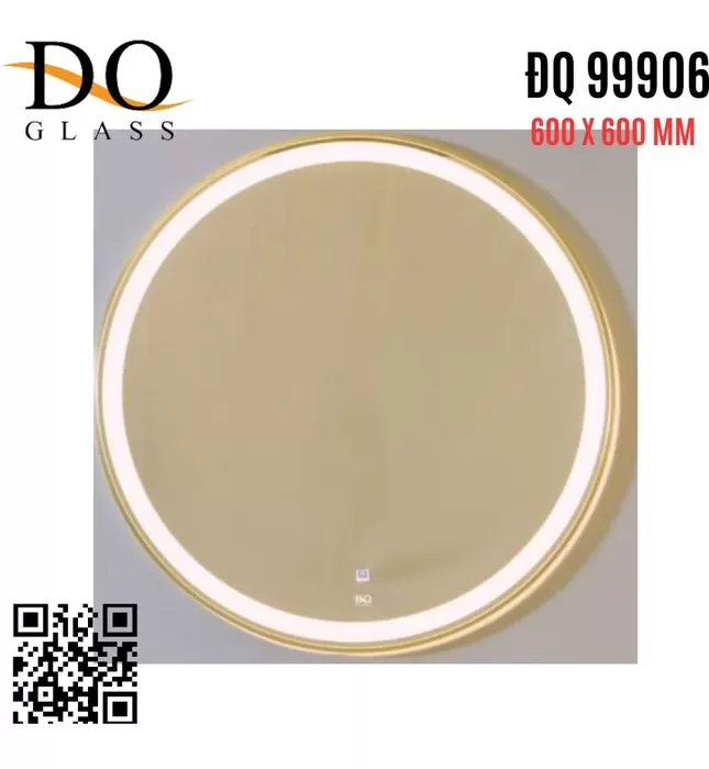 Gương Đèn LED Viền Nhôm Hình Tròn Đình Quốc ĐQ 99906 600x600mm
