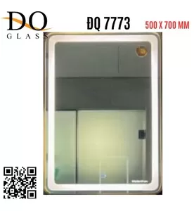Gương Đèn LED Viền Nhôm Hình Chữ Nhật Đình Quốc ĐQ 7773 500x700mm