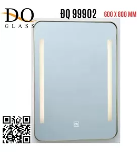 Gương Đèn LED Viền Nhôm Hình Chữ Nhật Đình Quốc ĐQ 99902 600x800mm