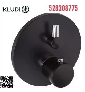 Mặt nạ bộ trộn âm 2 đường nước đen Balance Đức Kludi 528308775