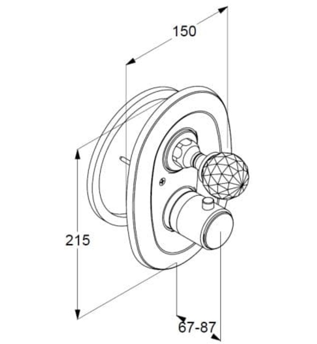 Mặt nạ chuyển hướng nhiệt độ 2 đường nước Adlon Đức Kludi 5172005G5
