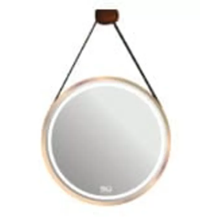 Gương Phòng Tắm Dây Da Hình Tròn Đình Quốc ĐQ 69016-1 600x600mm