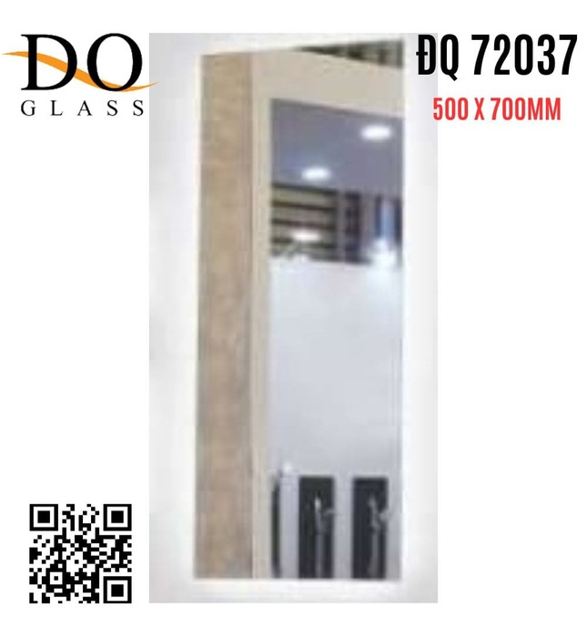 Gương chữ nhật đèn led cảm ứng Đình Quốc ĐQ 72037(500x700mm) 