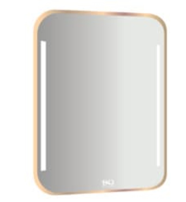 Gương đèn led hình chữ nhật bo góc viền inox Đình Quốc ĐQ 99902-1 (450x600mm) 