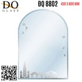 Gương chữ nhật mài cạnh cung tròn hoa văn Đình Quốc ĐQ 8802 (450x600mm) 