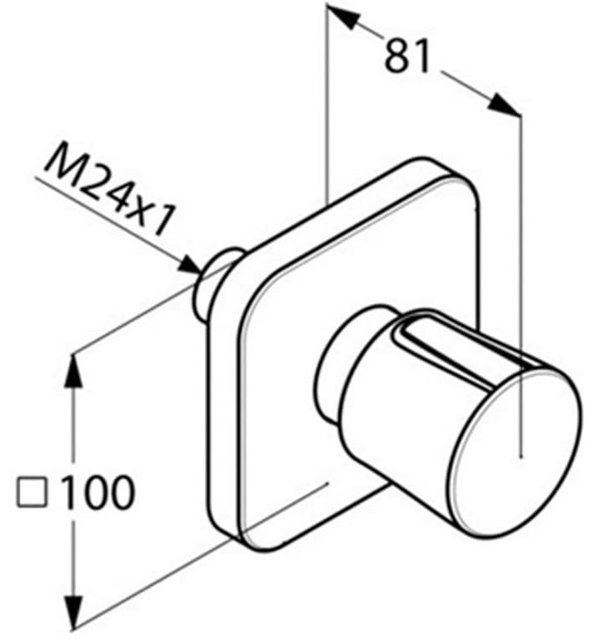 Mặt nạ chuyển hướng 2 đường nước E2 Đức Kludi 498470575