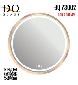 Gương dây da hình tròn Đình Quốc ĐQ 73002(500x500mm)