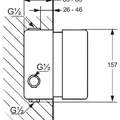 Bộ trộn âm tường 2 đường nước Kludi 35156