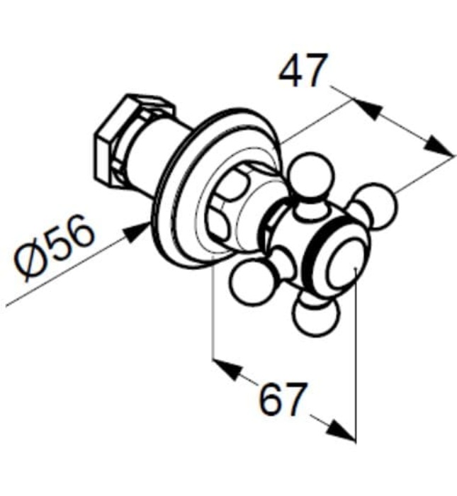 Bộ mặt nạ van khóa âm tường vàng Adlon Đức Kludi 518034520