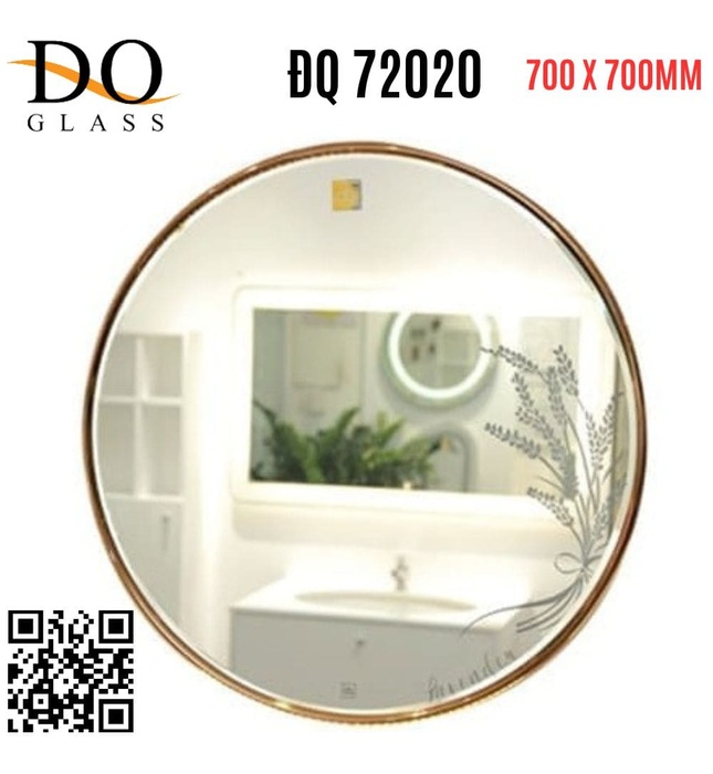 Gương viền khung inox Đình Quốc ĐQ 63002 (700x700mm) 