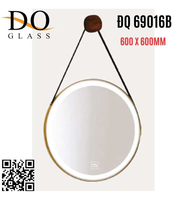 Gương dây da cảm ứng đèn led Đình Quốc ĐQ 69016B (600x600mm) 