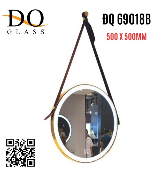 Gương dây da đèn led Đình Quốc ĐQ 69018B (500x500mm)