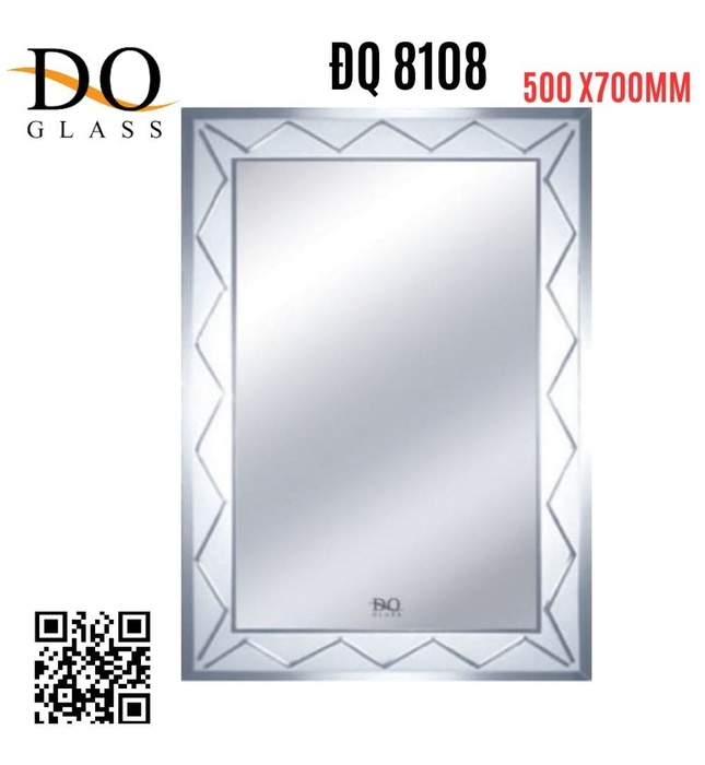 Gương phòng tắm hình chữ nhật Đình Quốc ĐQ 8108(500x700mm) 