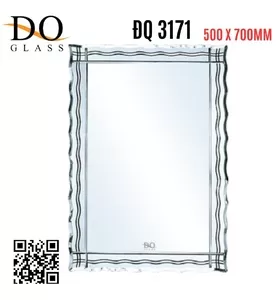 Gương Phòng Tắm Hình Chữ Nhật Đình Quốc ĐQ 3171 500x700mm