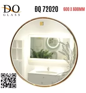 Gương Phòng Tắm Viền Inox Hình Tròn Đình Quốc ĐQ 63002 600x600mm