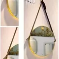 Gương Phòng Tắm Dây Da Hình Tròn Đình Quốc ĐQ 69018A 600x600mm